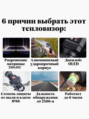 Тепловизор прицел для охоты GR225 ANYSMART 4х, 25 мм, обнаружение до 2500 м