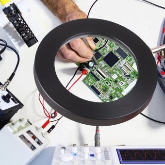 Лупа-лампа ANYSMART, настольная, на струбцине 64 LED, 10х, складная