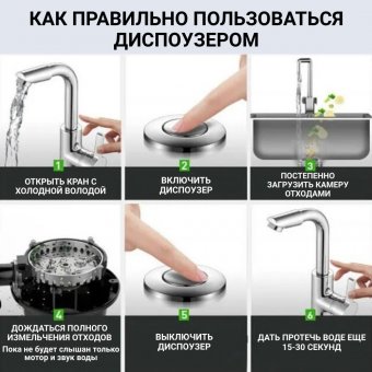 Измельчитель бытовых отходов под раковину 560 Вт ANYSMART, AS-01