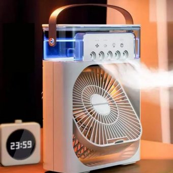 Вентилятор настольный ANYSMART, 3 в 1, с подсветкой белый 10 Вт