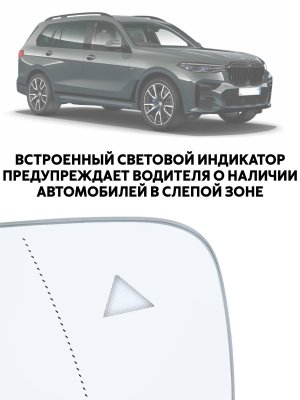 Зеркальный элемент для левого зеркала BMW G11 G12 G14 G15 G20 G21 G28 G30 с подогревом и слепыми зонами