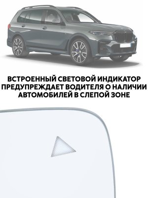 Зеркальный элемент для левого зеркала BMW G11 G12 G14 G15 G20 G21 G28 G30, с подогревом и слепыми зонами