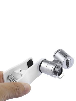 Портативный микроскоп для смартфона, с креплением, 2 LED, ANYSMART 60x