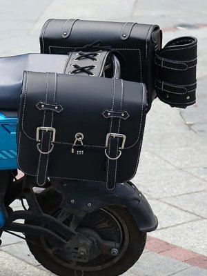 Мотосумки боковые для мотоцикла, ретро, кожаные ANYSMART
