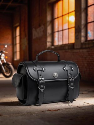 Мотосумка боковая для мотоцикла, ретро, кожаная ANYSMART