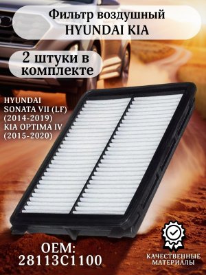 Фильтр воздушный ХЕНДАЙ Соната 7, КИА Оптима 4 28113C1100 HYUNDAI Sonata KIA Optima 2 штуки
