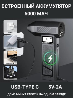 Турбовентилятор портативный, промышленная воздуходувка ANYSMART