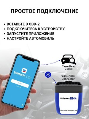 Автосканер для BMW Vgate vLinker BM+, Bluetooth 4.0 ANYSMART
