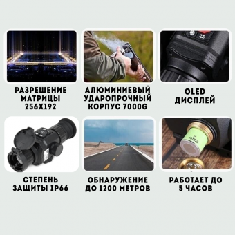 Тепловизор прицел для охоты ST25 ANYSMART 3.6х, 25 мм, обнаружение до 1200 м + кронштейн Weaver/Picatinny