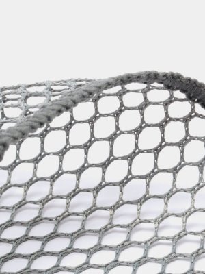 Губка для мытья посуды, сетка узелковая микрофибра EcoNext "Жирубой" серая 30х30см