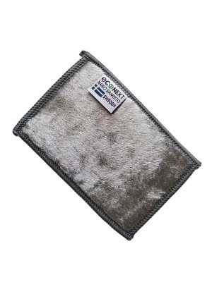 Спонж бамбуковый для мытья посуды микроволокно EcoNext "Гранд" серый 10х15см, 2 штуки