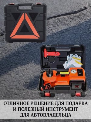 Домкрат автомобильный электрический с компрессором, нагрузка до 5 т 12V, ANYSMART