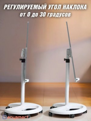 Доска магнитно-маркерная стеклянная на колесах 60х90 см ANYSMART