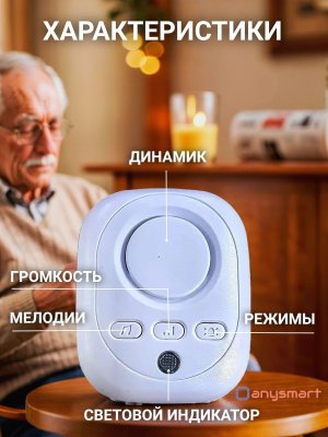 Тревожная кнопка помощи, система вызова персонала с оповещением на переносной пейджер, беспроводная система
