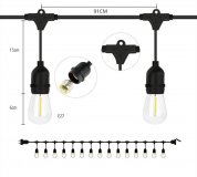Гирлянда ANYSMART MFSLC18P, уличная, 15 м, 15 LED-ламп, IP44, белый