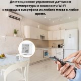 Датчик температуры и влажности Wi-Fi ANYSMART, ЖК-дисплей,  черный