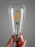 Лампа Эдисона светодиодная филаментная прозрачная  ANYSMART 6W 4000K Е27, 2 штуки