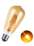 Лампа Эдисона светодиодная филаментная желтая ANYSMART 6W 2700K Е27, 4 штуки