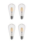 Лампа Эдисона светодиодная филаментная прозрачная  ANYSMART 6W 2700K Е27, 4 штуки