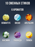 Ароматизатор автомобильный, в машину, пахучка 10 сменных стиков с ароматом, ANYSMART